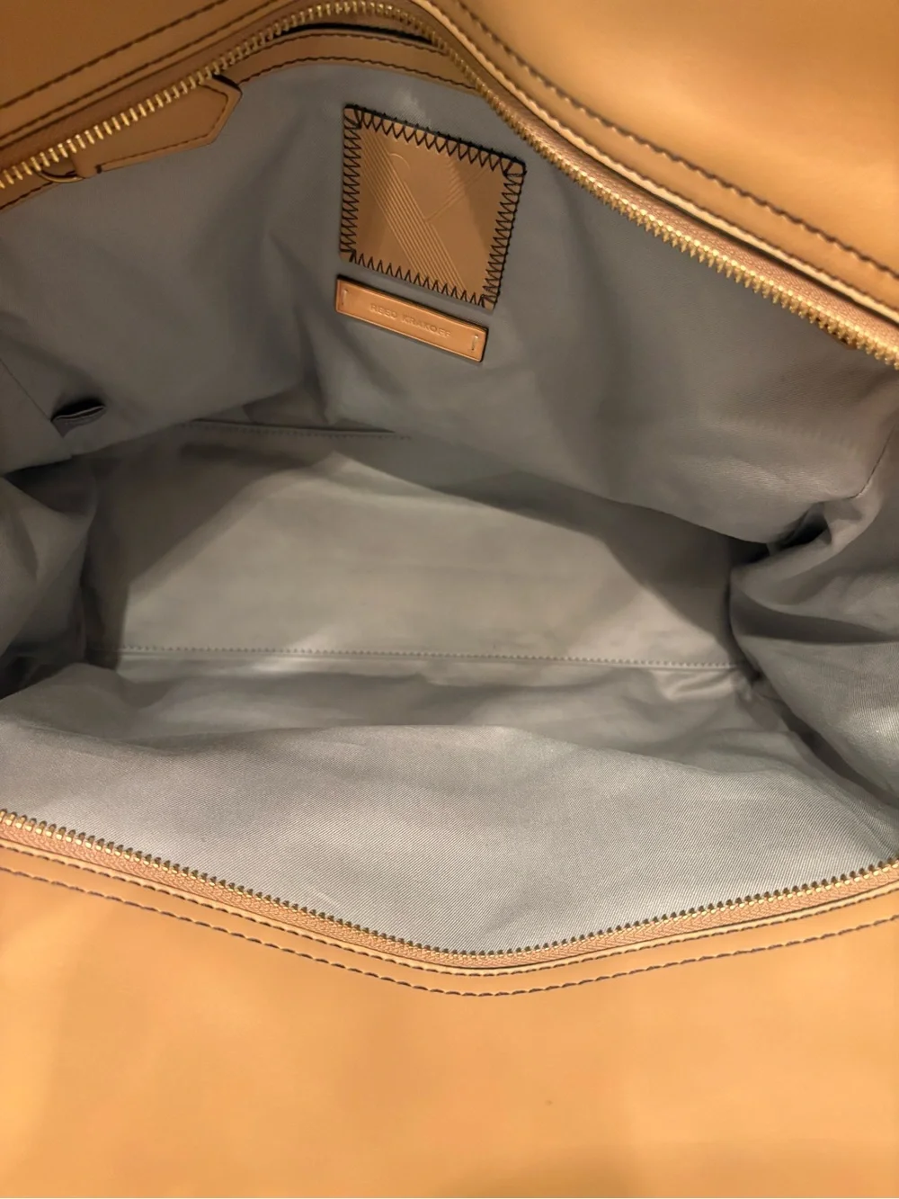 Reed Krakoff Colorblock Leather Tote Bag in Burgundy, Beige & Gray